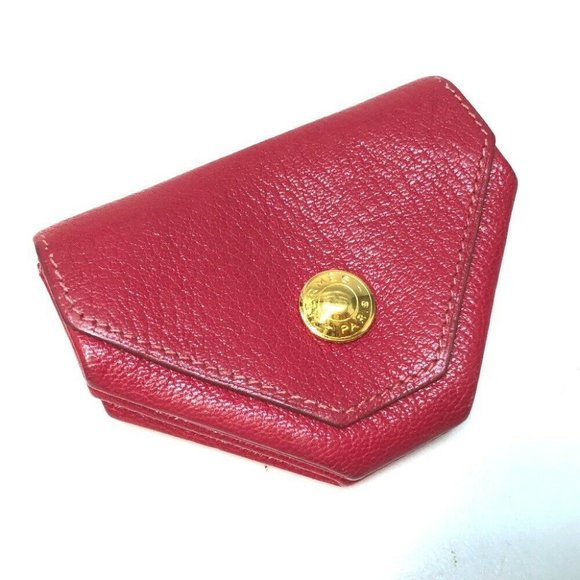 AUTHENTIC HERMES Le-Karan Yuit LE48 Coin Compartment Purse Chevre Pink - Picture 1 of 8